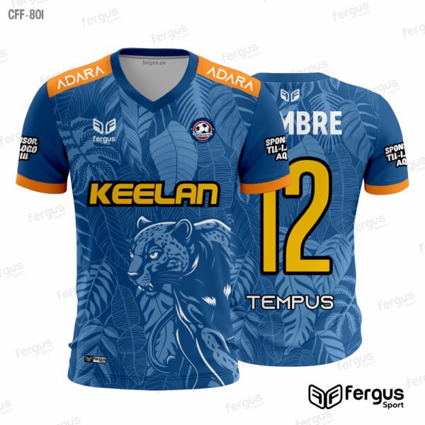 Camisetas de Futbol azul y naranja