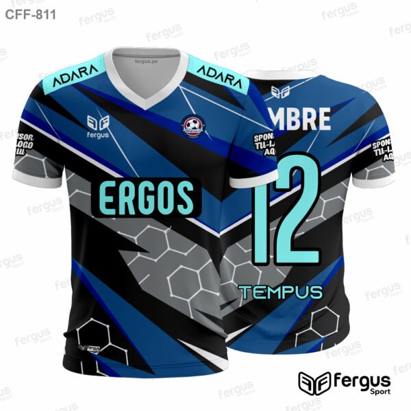 Camisetas de Futbol Azul con plomo