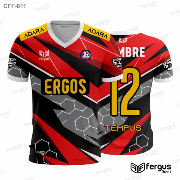 Camisetas de Futbol rojo con plomo