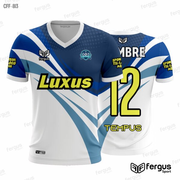 Camisetas de Futbol Blanco y azul