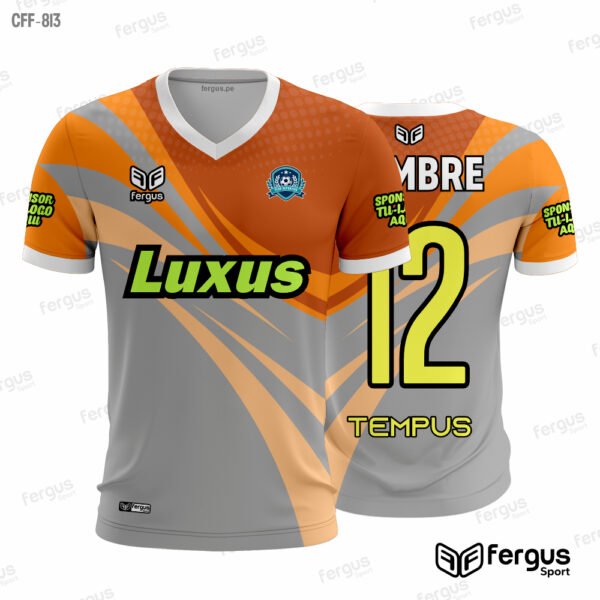 Camisetas de Futbol Gris y naranja