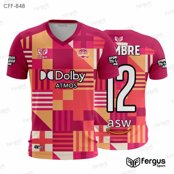Camisetas de Futbol guinda cuadrile