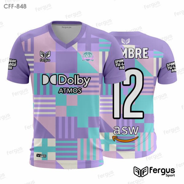 Camisetas de Futbol Lila cuadrile