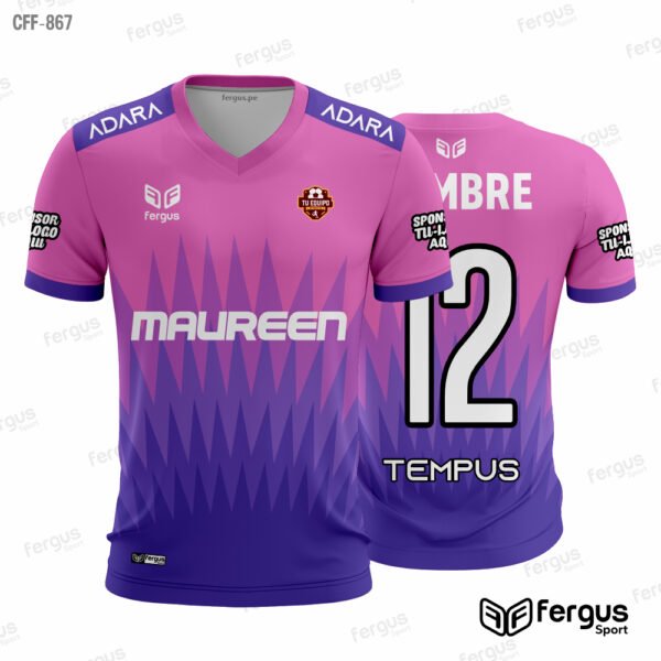 Camisetas de Futbol Rosado y morado