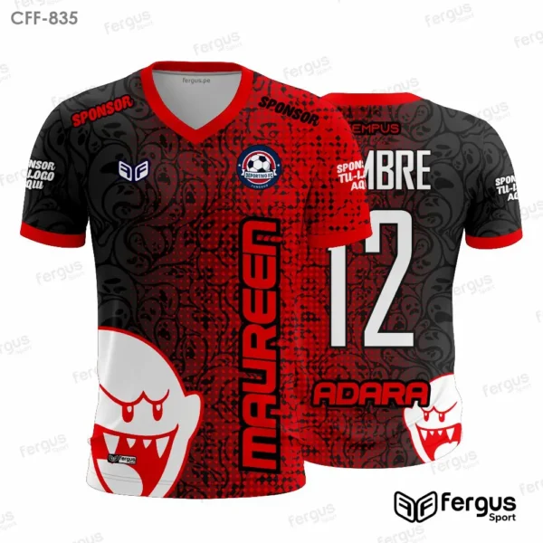 Camisetas de Futbol rojo y negro