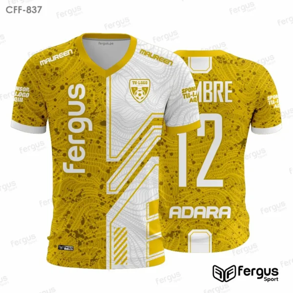 Camisetas de Futbol Blanco y amarillas