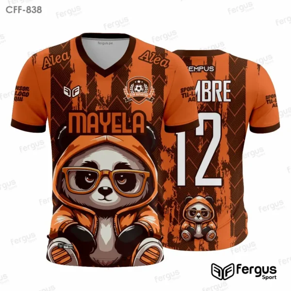 Camisetas de Futbol Naranja con franjas