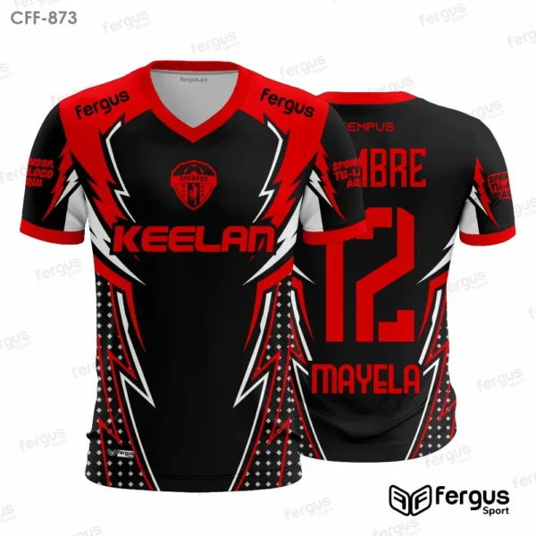 Camisetas de Futbol rojo y negro
