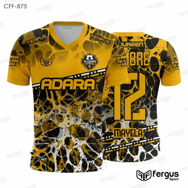 Camisetas de Futbol amarillo moteado