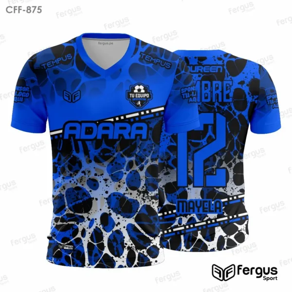 Camisetas de Futbol Azul moteado