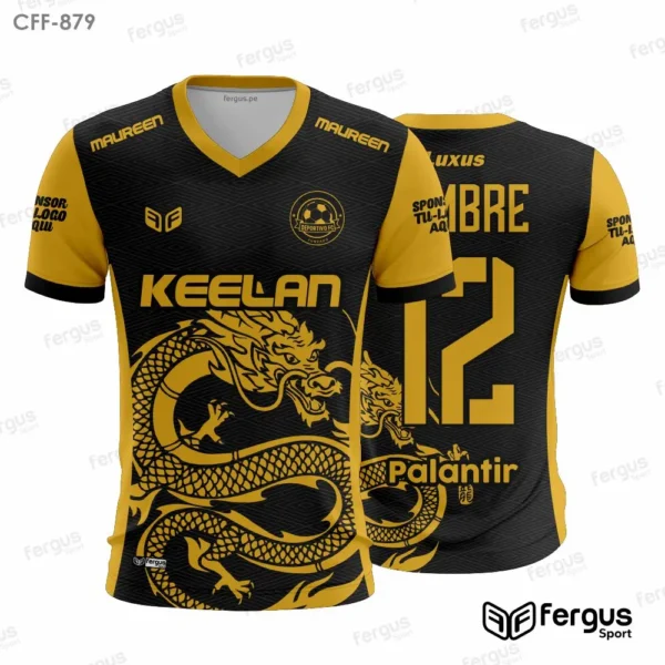 Camisetas de Futbol Negro y amarillo