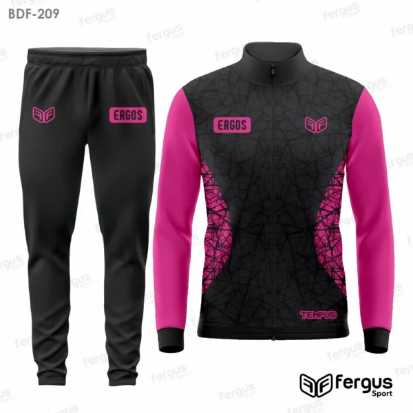 Buzos Deportivos Negro con mangas ROSADAS