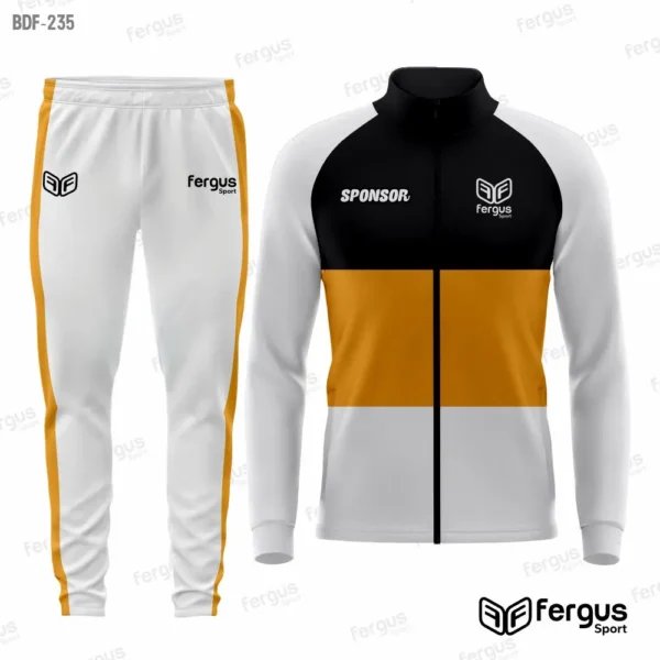 Buzos Deportivos Blanco con negro y dorado