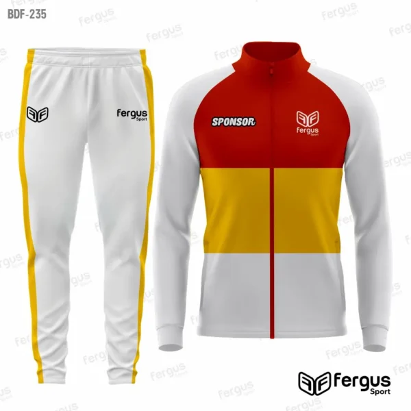 Buzos Deportivos Blanco con rojo y amarillo