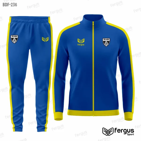 Buzos Deportivos Azul con rayas amarillas