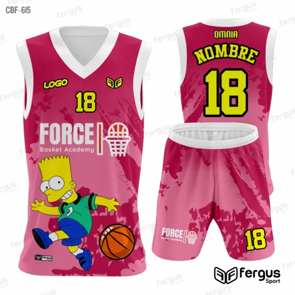 Camisetas de Basquet ROSADO y ribetes blancos