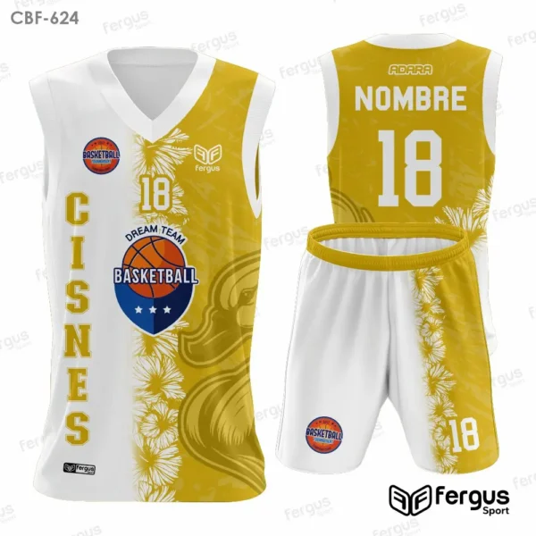 Camisetas de Basquet Blanco y AMARILLO