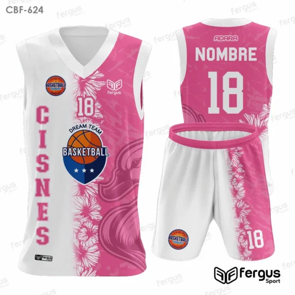 Camisetas de Basquet Blanco y ROSADO