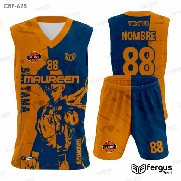 Camisetas de Basquet NARANJA Y AZUL