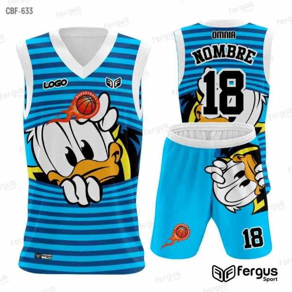 Camisetas de Basquet Celeste con rayas