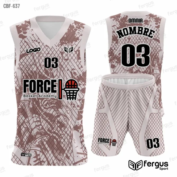 Camisetas de Basquet Cafe claro