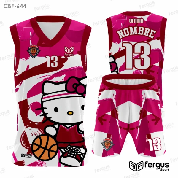 Camisetas de Basquet Rosado y blanco