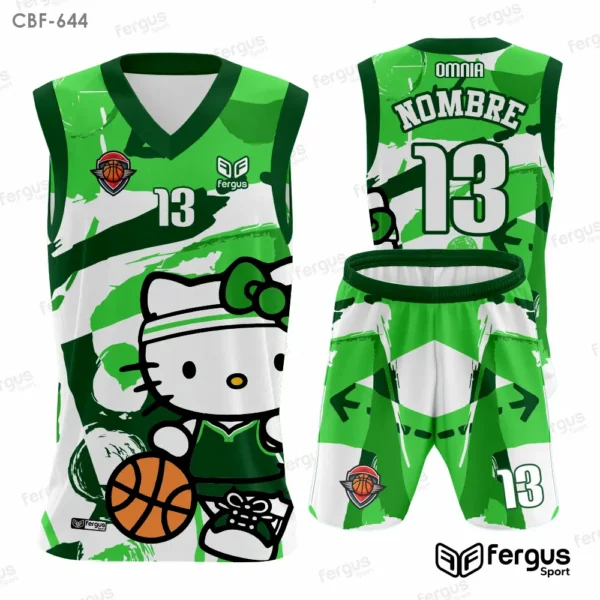 Camisetas de Basquet verde y blanco