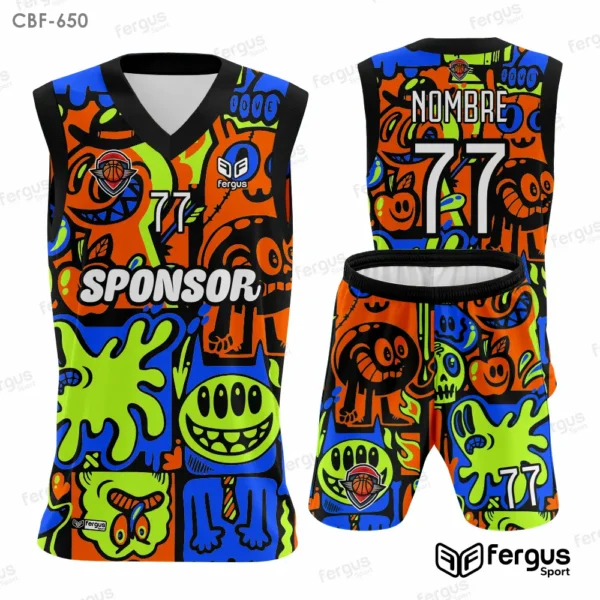 Camisetas de Basquet Multicolor animado