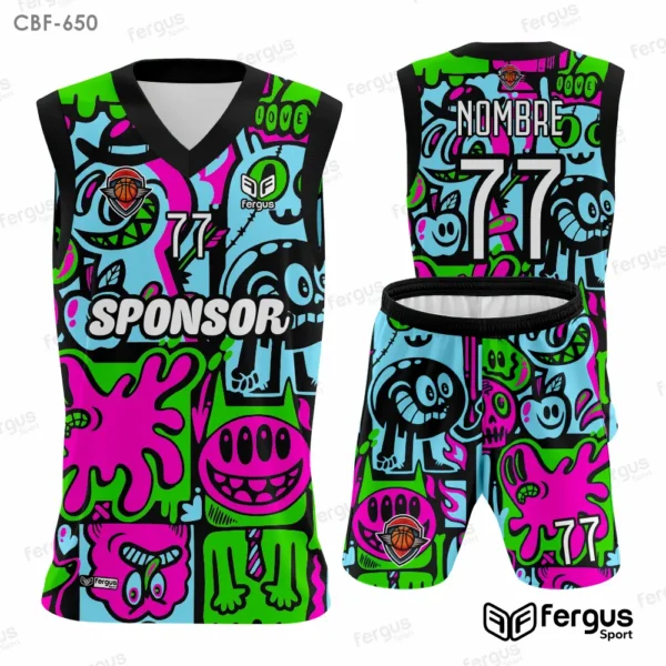 Camisetas de Basquet Multicolor animado