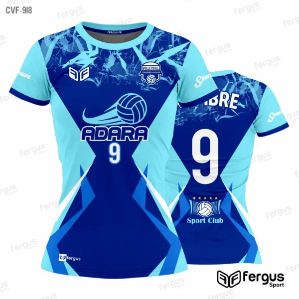 Camisetas de Voley Azul y celeste