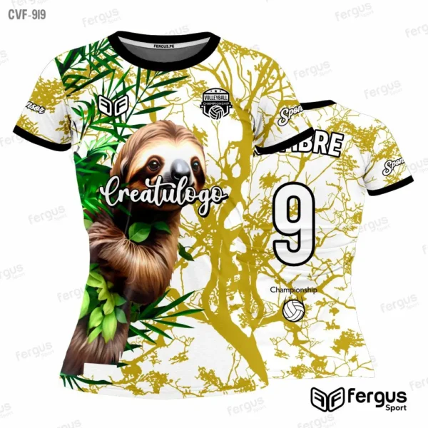 Camisetas de Voley dorado con blanco
