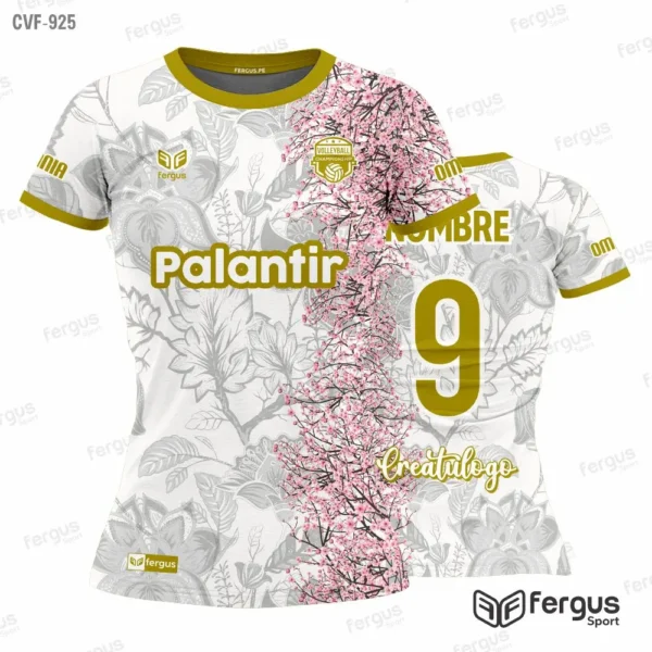 Camisetas de Voley plomo y dorado