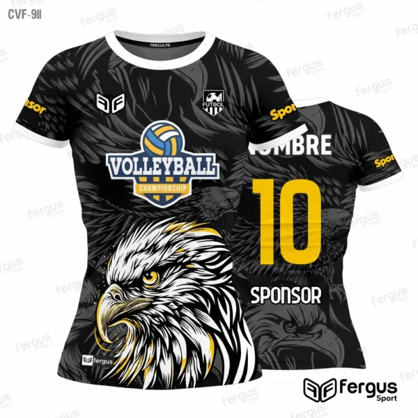 Camisetas de Voley Negro