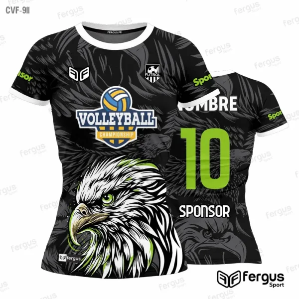 Camisetas de Voley Negro