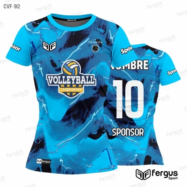 Camisetas de Voley CELESTE