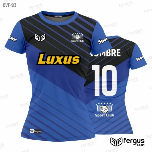 Camisetas de Voley Azul y negro