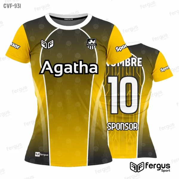Camisetas de Voley amarillo con negro