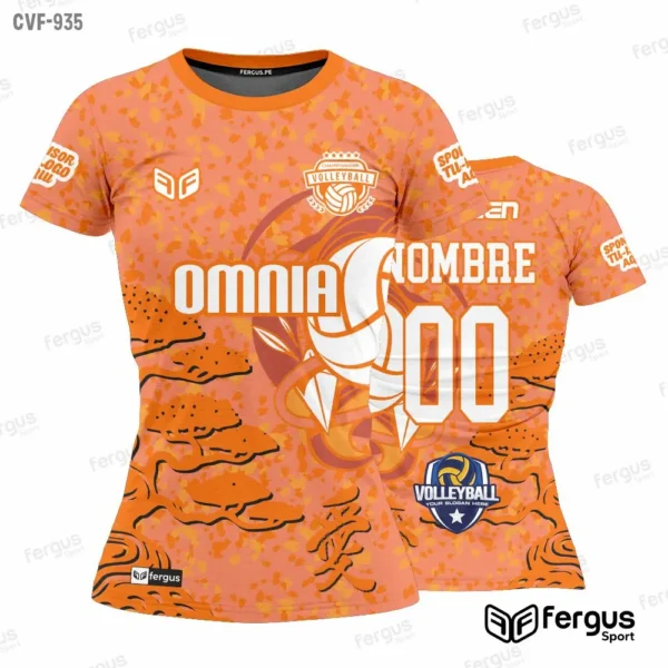 Camisetas de Voley Anaranjado