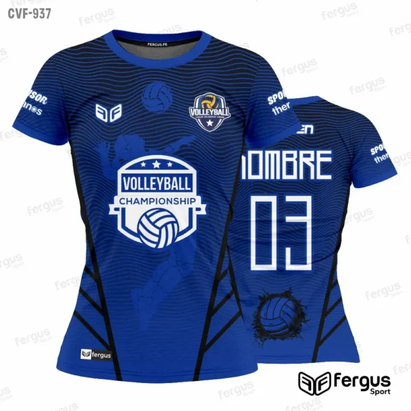 Camisetas de Voley azul