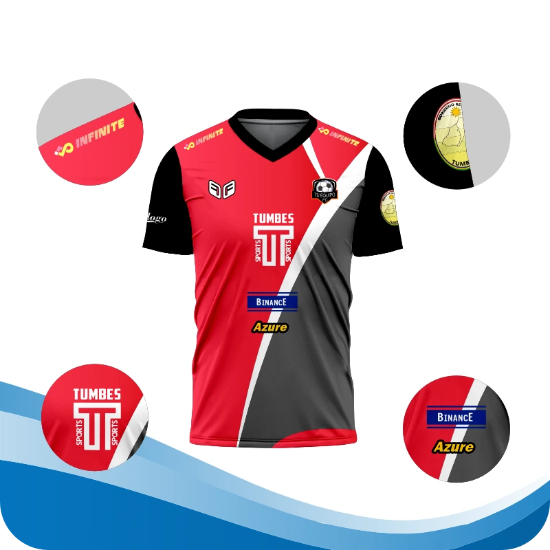 caracteristicas de camisetas de futbol en tumbes