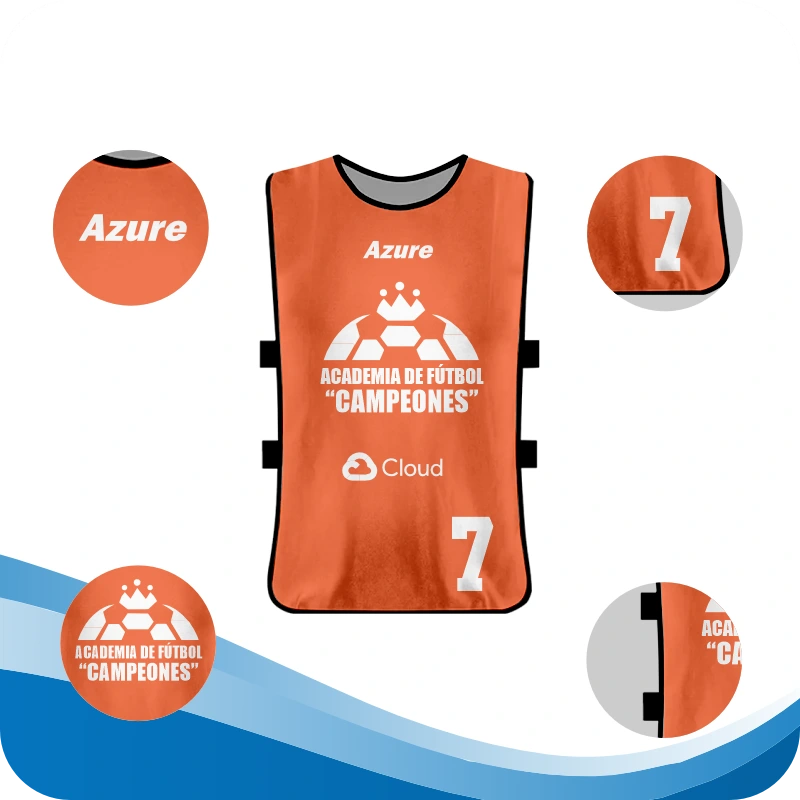 Personaliza tus chalecos deportivos para entrenamiento de futbol y mas