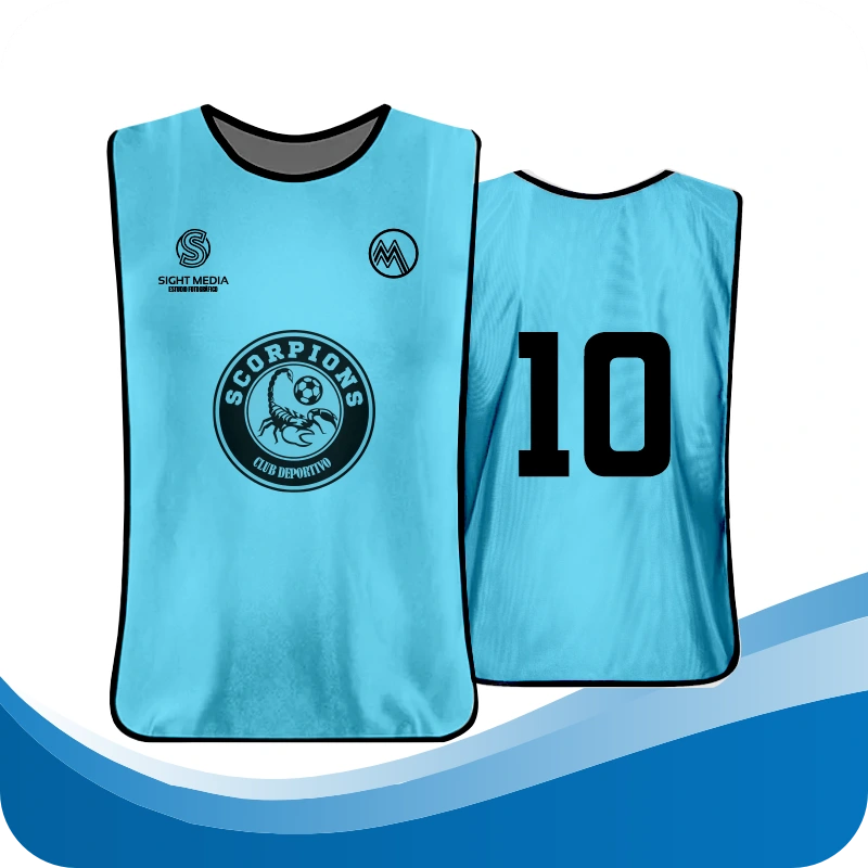 chalecos de futbol sublimados y personalizados