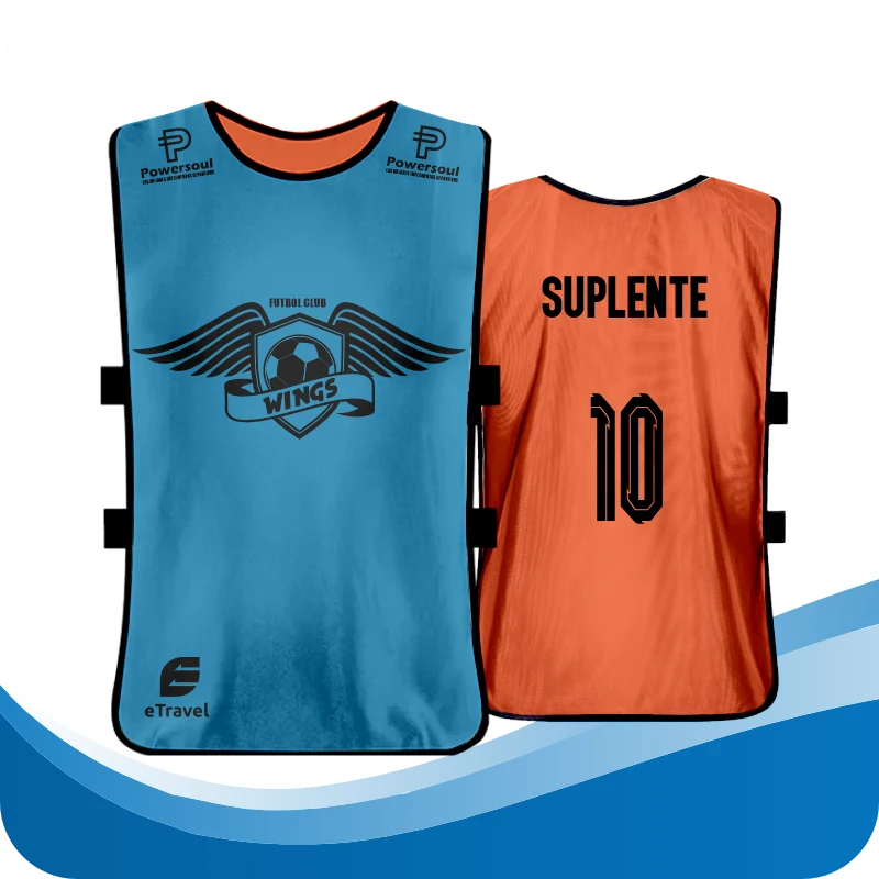 chalecos de futbol sublimados y personalizados